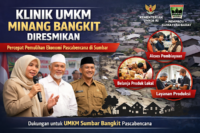 Klinik UMKM Minang Bangkit Resmi Diluncurkan, Percepat Pemulihan Ekonomi Pascabencana di Sumbar