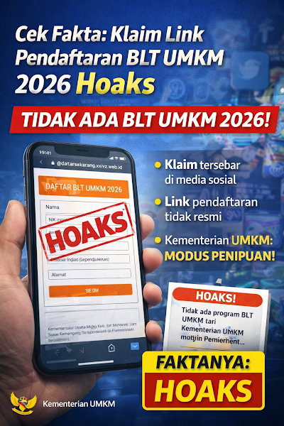 Cek Fakta: Klaim Link Pendaftaran BLT UMKM 2026 Ternyata Hoaks