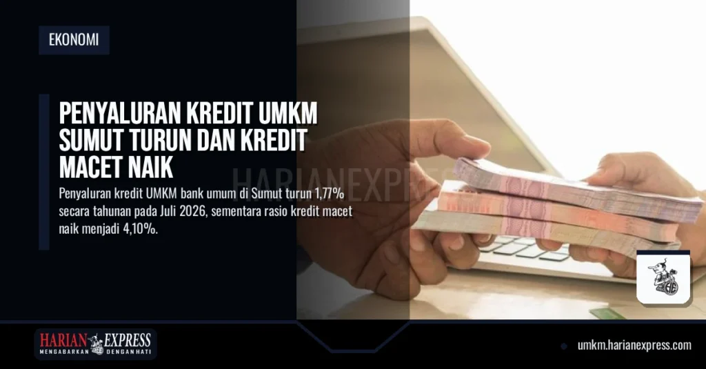 Penyaluran Kredit UMKM Sumut Turun dan Kredit Macet Naik
