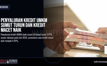 Penyaluran Kredit UMKM Sumut Turun dan Kredit Macet Naik