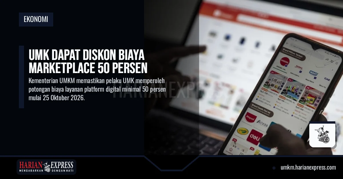 UMK Dapat Diskon Biaya Marketplace 50 Persen