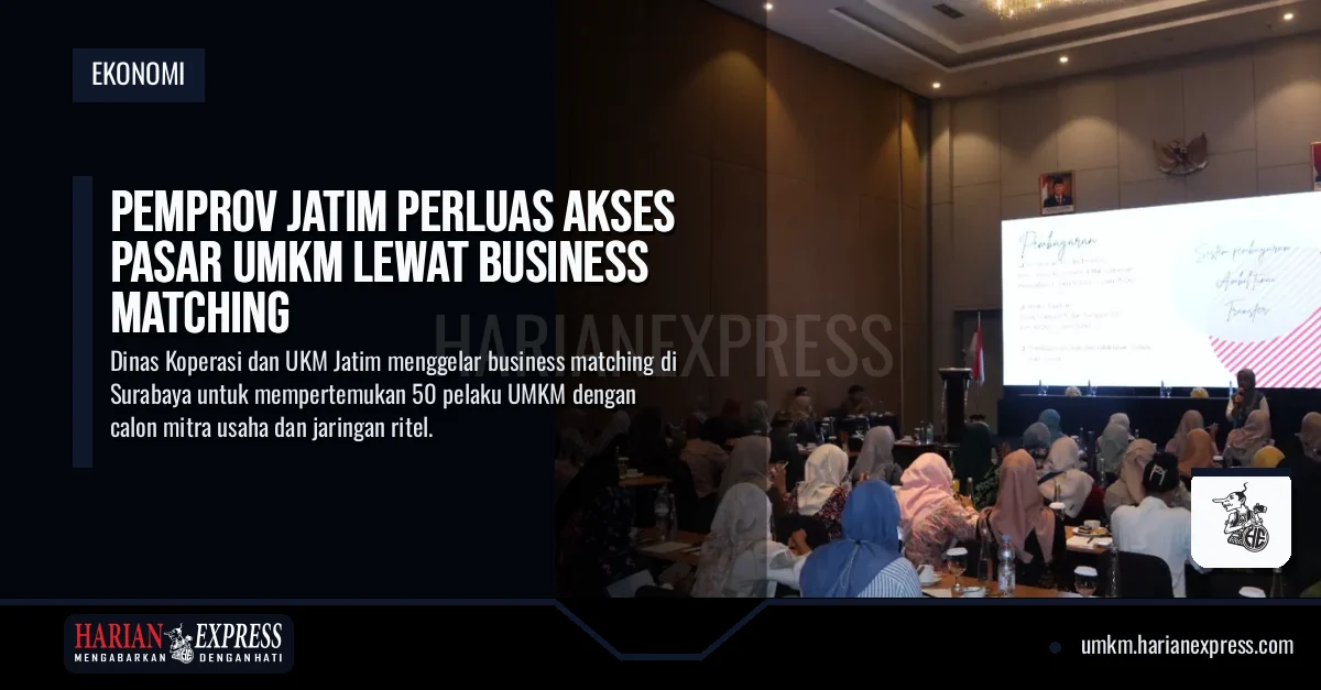 Pemprov Jatim Perluas Akses Pasar UMKM Lewat Business Matching