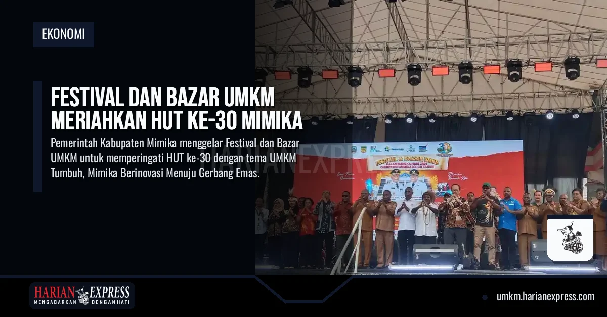 Festival dan Bazar UMKM Meriahkan HUT ke-30 Mimika