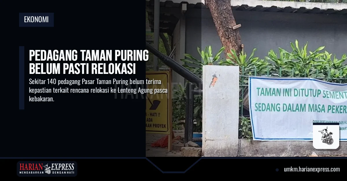 Pedagang Taman Puring Belum Pasti Relokasi